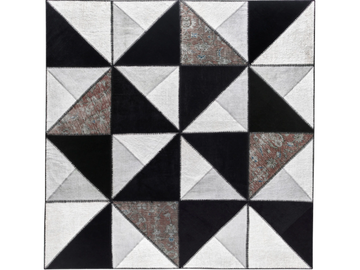 BELEN - Square wool Kilim with geometric shapes by SITAP Carpet Couture Italia - view 2